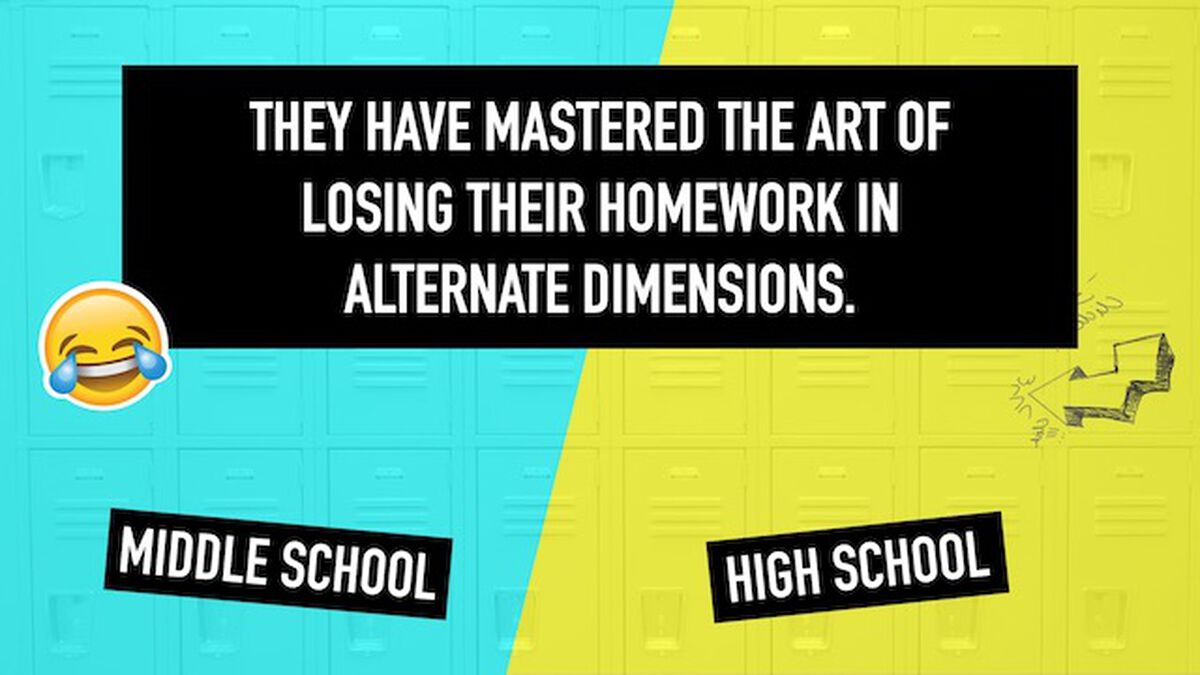 Middle School vs. High School Students image number null